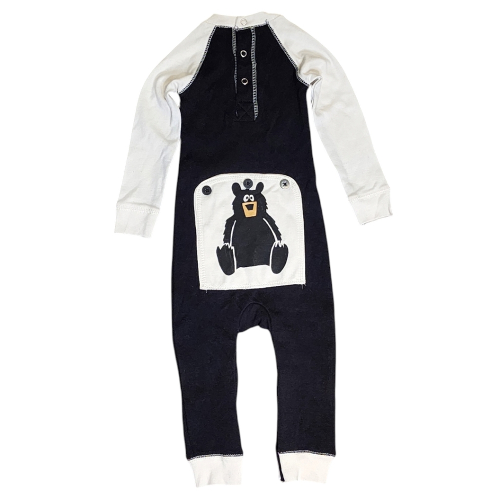 Lazy One 12 Months Unisex Baby Bear Boy Onesie Coveralls Back Flapjack Cotton